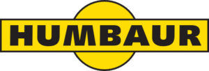 Humbaur Logo mit gelbem Hintergrund